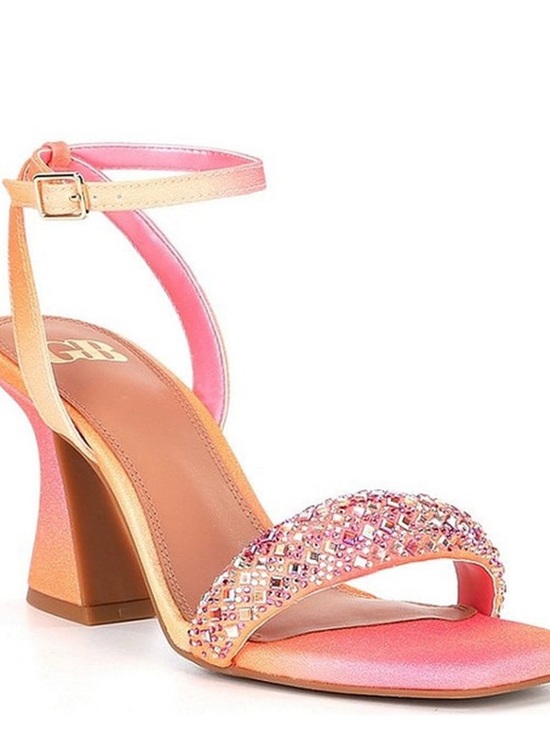Gianni Bini Shoes - NWT Gianni Bini Razl-Dazl Ombre Rhinestone Strap Sculptural Heels Size 8